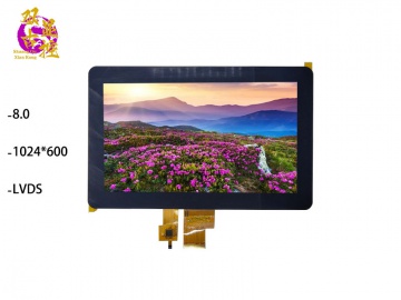 双古显控 8.0寸电容触摸液晶屏 1024*600 LVDS 40PIN 全贴合 应用于电脑副屏、工控设备、医疗、智能家居、玩具等