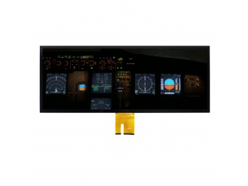26寸TFT液晶显示屏 3840*1440 定制长条屏 800亮度 51PINS EDP 飞行模拟器宽屏显示屏 条形屏 4K UHD10点触摸显示屏