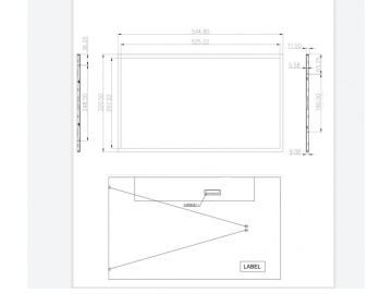 23.8寸, 1920*1080, 1500亮度, 30pins, LVDS接口 高亮屏, 广告机