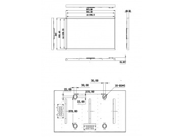 43寸, 1920*1080, 2000亮度, 51pins, LVDS接口 高亮屏, 广告机