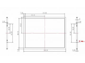 10.4寸, 800*600, 1000亮度, 20pins, LVDS接口 高亮屏, 广告机