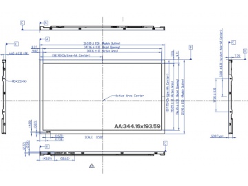 15.6寸, 1920*1080, 1000亮度, 30pins, LVDS接口 高亮屏, 广告机