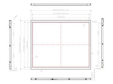 17寸, 1280*1024 1000亮度, 30pins, LVDS接口 高亮屏, 广告机