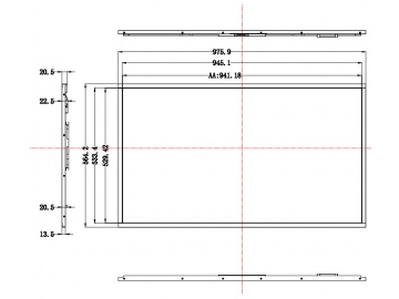 43寸, FHD 1920*1080, 15000亮度, 51pins, LVDS接口 高亮屏, 广告机