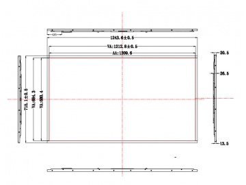 55寸, FHD 1920*1080, 2000亮度, 51pins, LVDS接口 高亮屏, 广告机