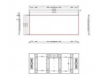 69寸, UHD 3840*1488 2000亮度, 51pins, V-by-One 8 lane, 高亮屏, 广告机