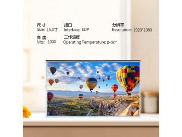 15.6寸TFT液晶屏 1920*1080 IPS液晶屏 1000亮度 30PINS EDP 工业屏 医疗屏 可定制高亮屏