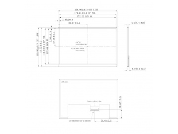 8英寸 1920*RGB*1200 2000亮度 LVDS接口 45PIN 彩色TFT液晶屏, 高亮液晶屏, 阳光下可液晶屏, IPS液晶屏, 用于充电桩/工程車/船舶