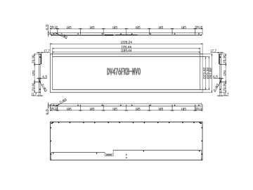 47.6 寸条形屏 TSDV476FKB-NV0 1920×360 700cd 高亮 1200:1 对比度 IPS 广视角 LVDS 液晶模组 商超货架 / 电梯广告长条屏