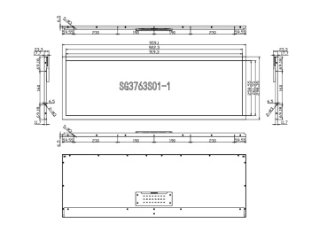 36.6 寸条形屏 TS3763S01-1 1920×290 700cd 高亮 5000:1 对比度 MVA 广视角 LVDS 液晶模组 商超货架 / 电梯广告长条屏