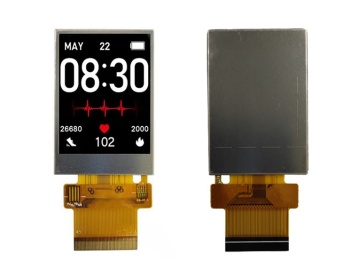 2寸LCD液晶屏240*320竖屏模组强光下可视CPU/RGB/SPI接口45pin半透半反低功耗显示屏