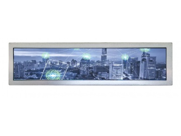 19.1寸TFT液晶显示屏, 1920*360, 500亮度, 条形屏, 30PINS LVDS, 商业液晶屏