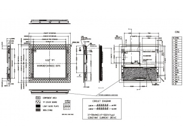 6.5寸 640x480 1000亮度 20pins LVDS 高亮液晶模组