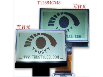 2.45寸单色LCD液晶显示屏12864图形点阵COG结构
