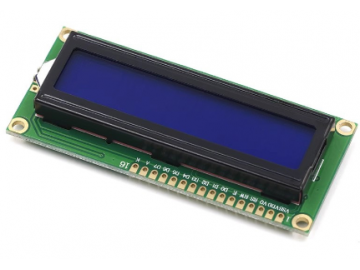 1602 LCD液晶显示屏 1602蓝屏LCD1602液晶显示屏屏白色字体 白背光 外形尺寸50*3.5MM