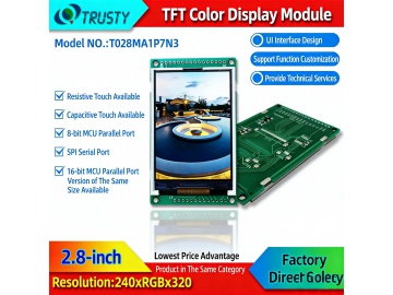2.8英寸宽视角TFT显示屏 240x320智能串口彩屏模块 SPI串口8位MCU并口