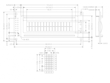 1602字符液晶显示屏16字*2行LCM液晶模块黄底白字液晶显示屏模块外形尺寸85*36MM