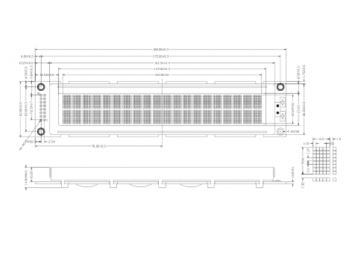 20x2 超大黄绿字符液晶显示屏 2002 Stn 正极, 适用于工业设备
