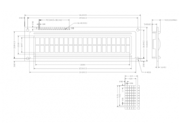 20字符×2行单色FSTN点阵液晶显示屏, 2002 LCD