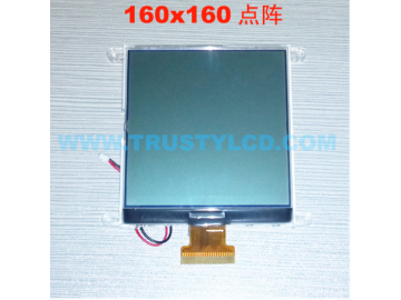160160 蓝膜, COG液晶屏 .160160 图形点阵单色液晶显示屏 外型尺寸 79.65*72.6*4.8MM