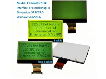 13264常规款132X64图形点阵COG (size: 57X37X5.1mm)