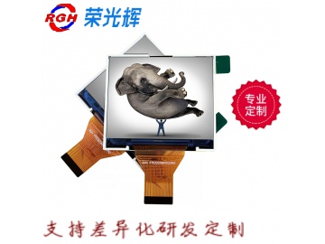 2.0寸全视角, 480*360, 亮度380, 22pins, ST7701S, MIPI接口, TFT液晶屏