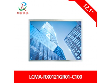12.1寸高亮屏, 1024&times;768, 1000亮度, LVDS接口, 如新户外高亮屏, 工业用高亮屏