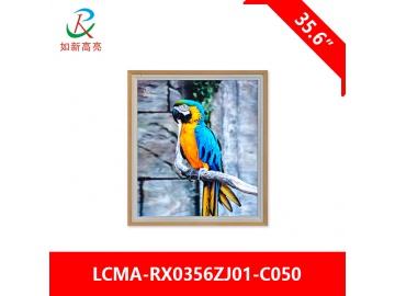 木质外框结构, 1900*2160分辨率, 500cd/m2亮度, 安卓系统, 带信发软件