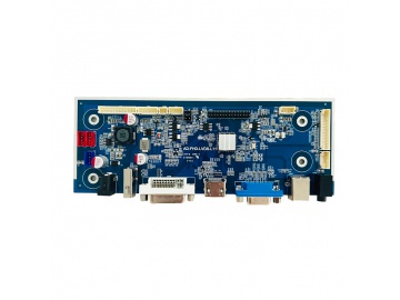 1920*1080 分辨率驱动板 支持双 6/8/10bit LVDS 信号输出 VGA+HDMI 接口液晶驱动板