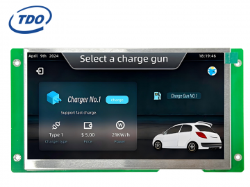 冠显 7寸TN屏智能显示串口电容触摸屏RS232/TTL通讯带组态UI开发