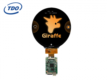 冠显4寸液晶圆形串口屏720*720带串口小板商业级无触摸